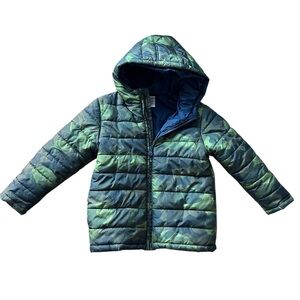 Gymboree Boy's Camouflage Puffer Jacket Coat Green Size Small (5-6)